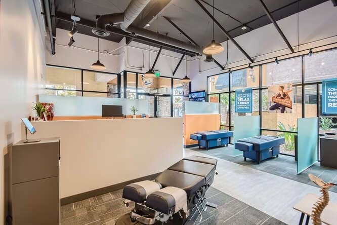 Front desk and open treatment floor