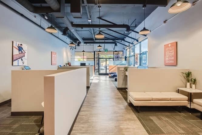 Entry hallway and lounge seating