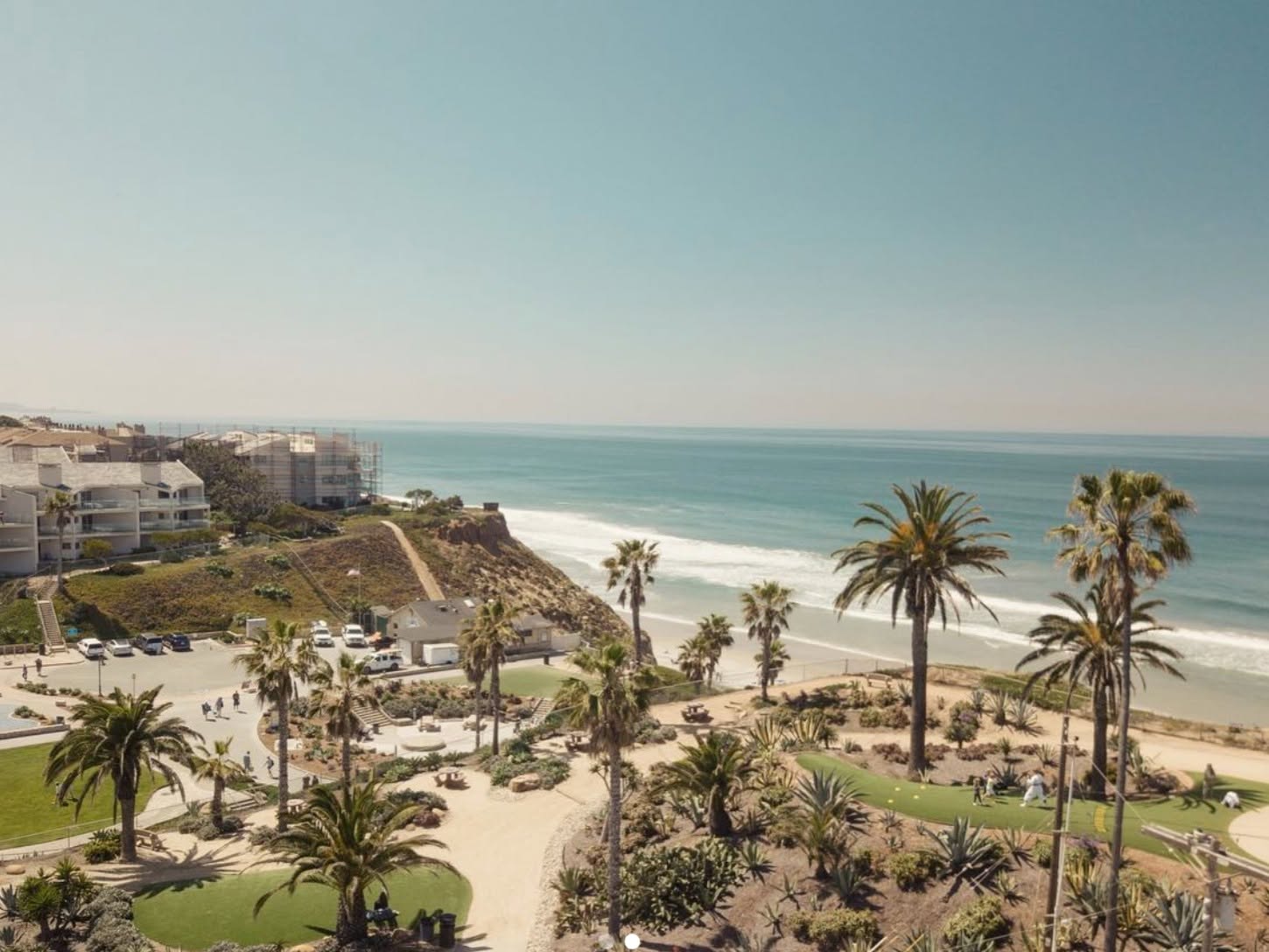 Palm trees and ocean view near our Solana Beach clinic